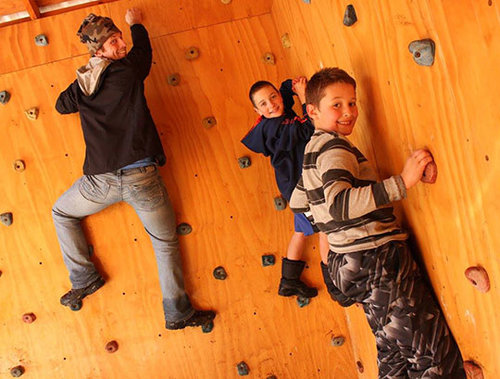 Bouldering Wall at Sugar Pine Christian Camps