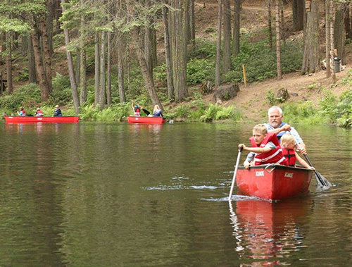 Canoes at Sugar Pine Christian Camps