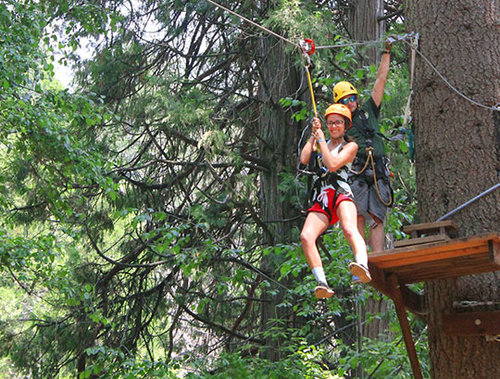 Zipline at Sugar Pine Christian Camps