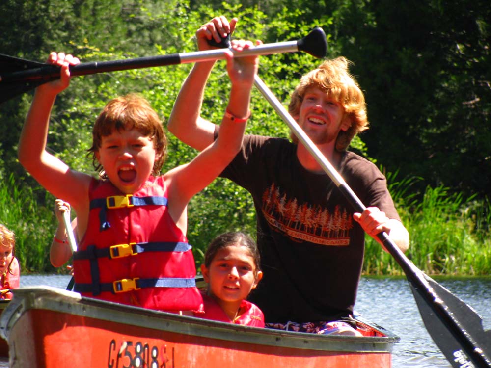 Canoeing at Sugar Pine Christian Camps