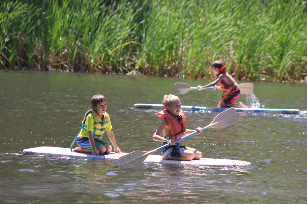 Paddle Boarding at Kid's Camp