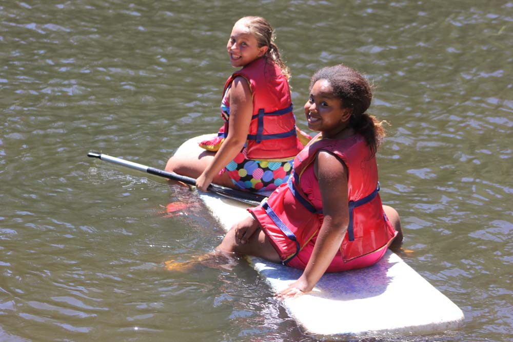 Paddle Boarding at Kid's Camp
