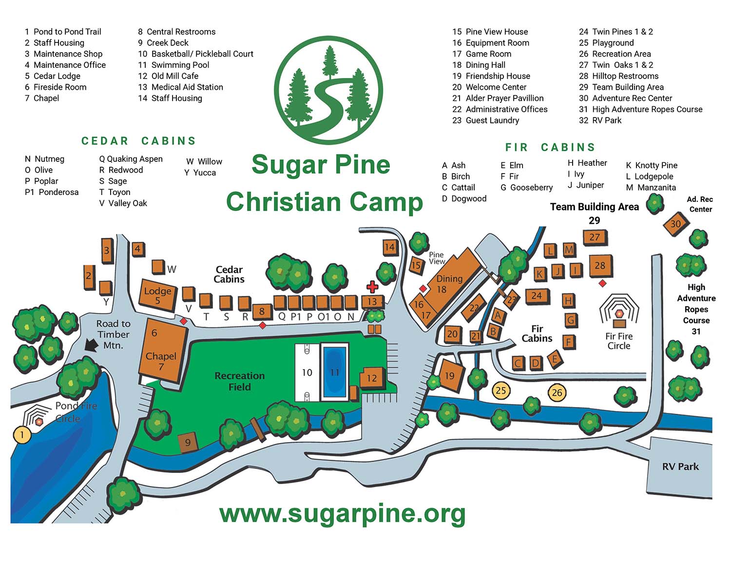 Camp Sugar Pine 2025 Map Camp Sugar Pine 2025 Map