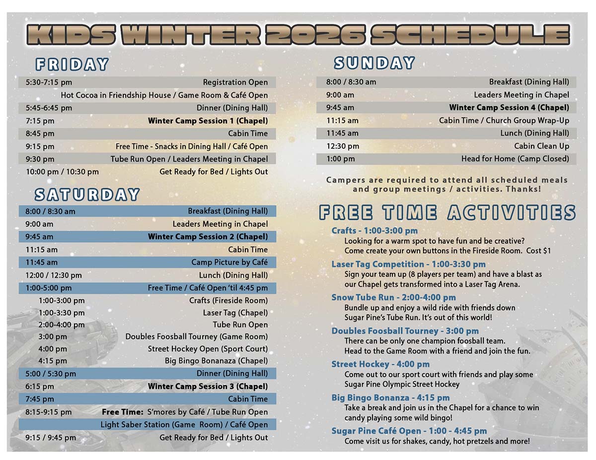 Kid’s Winter Camp Kid’s Winter Camp